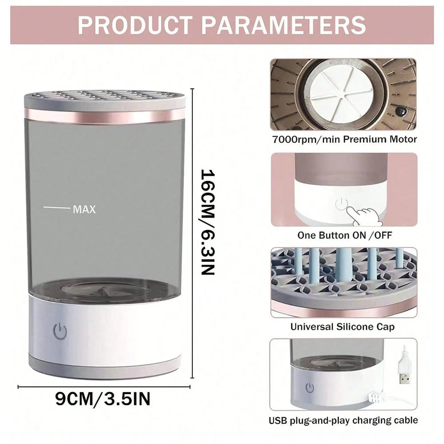 Electric Makeup Brush Cleaner Machine – Deep Clean in Seconds