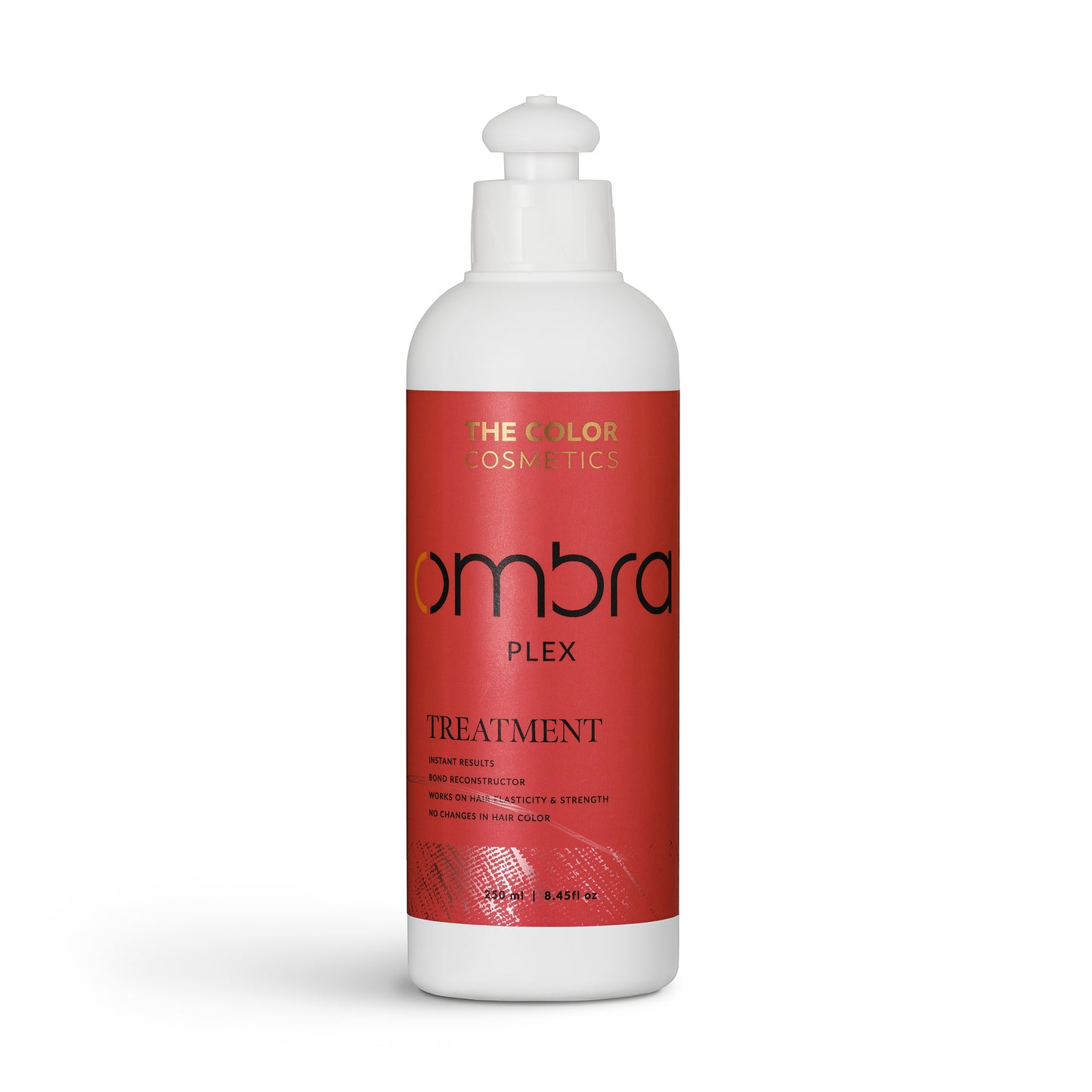Ombra Plex Treatment—Step 2 of the Ombra Plex hair repair set, penetrates the hair cortex to mimic and rebuild broken peptide and hydrogen bonds, strengthening chemically damaged and bleached hair