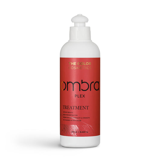 Ombra Plex Treatment—Step 2 of the Ombra Plex hair repair set, penetrates the hair cortex to mimic and rebuild broken peptide and hydrogen bonds, strengthening chemically damaged and bleached hair