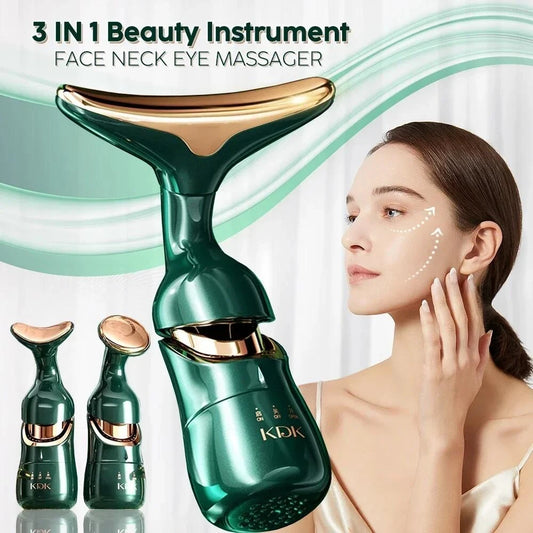 3-in-1 EMS facial lifting device for face, neck, and eyes