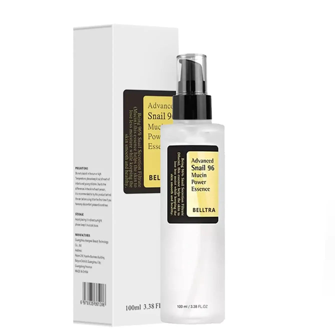 SANLIVNA snail mucin essence 100ml – facial serum with outer box packaging for Korean anti-aging skincare