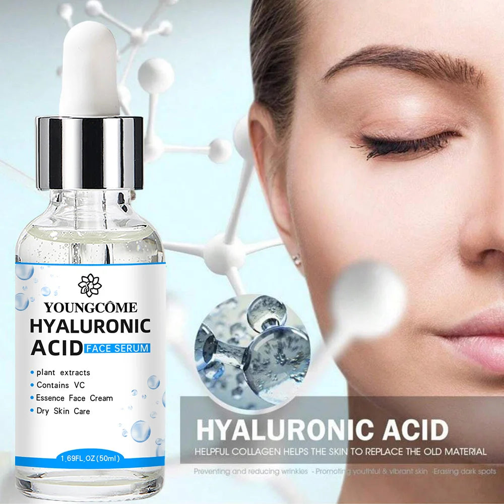 OUNGCOME Hyaluronic Acid Facial Essence in 50ml bottle – deep moisturizing Korean skincare serum
