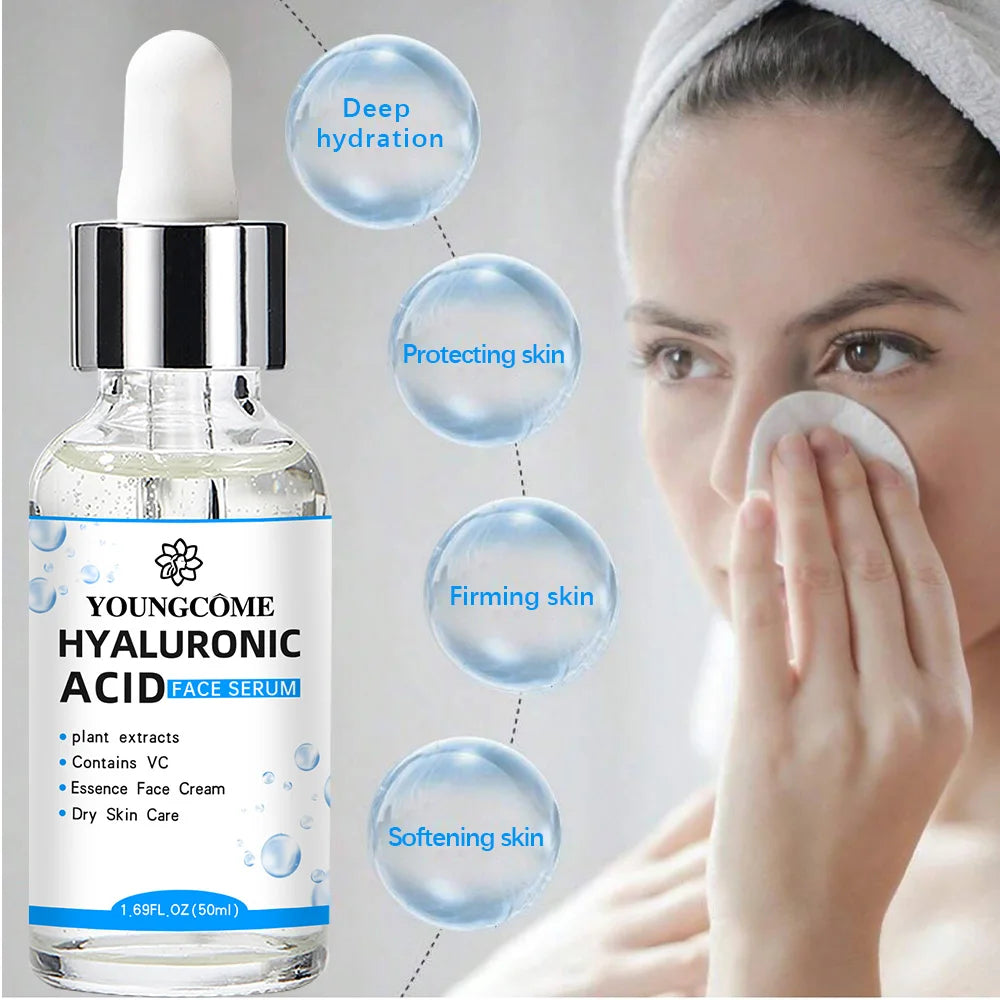 Key ingredients of YOUNGCOME serum – hyaluronic acid, vitamin C, and plant extracts