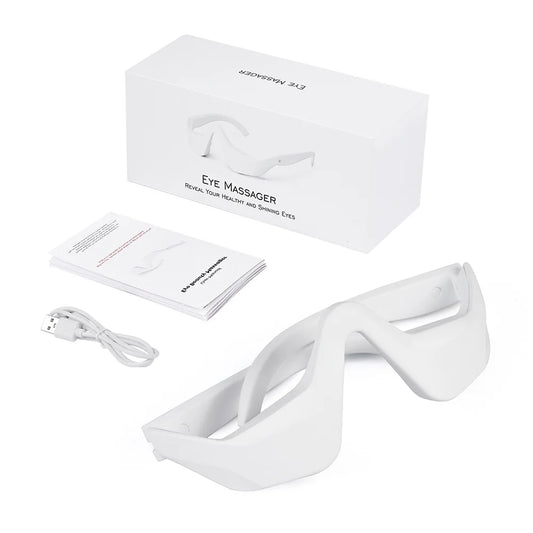 Foreverlily eye massager set – includes device, charging cable, manual, and storage box